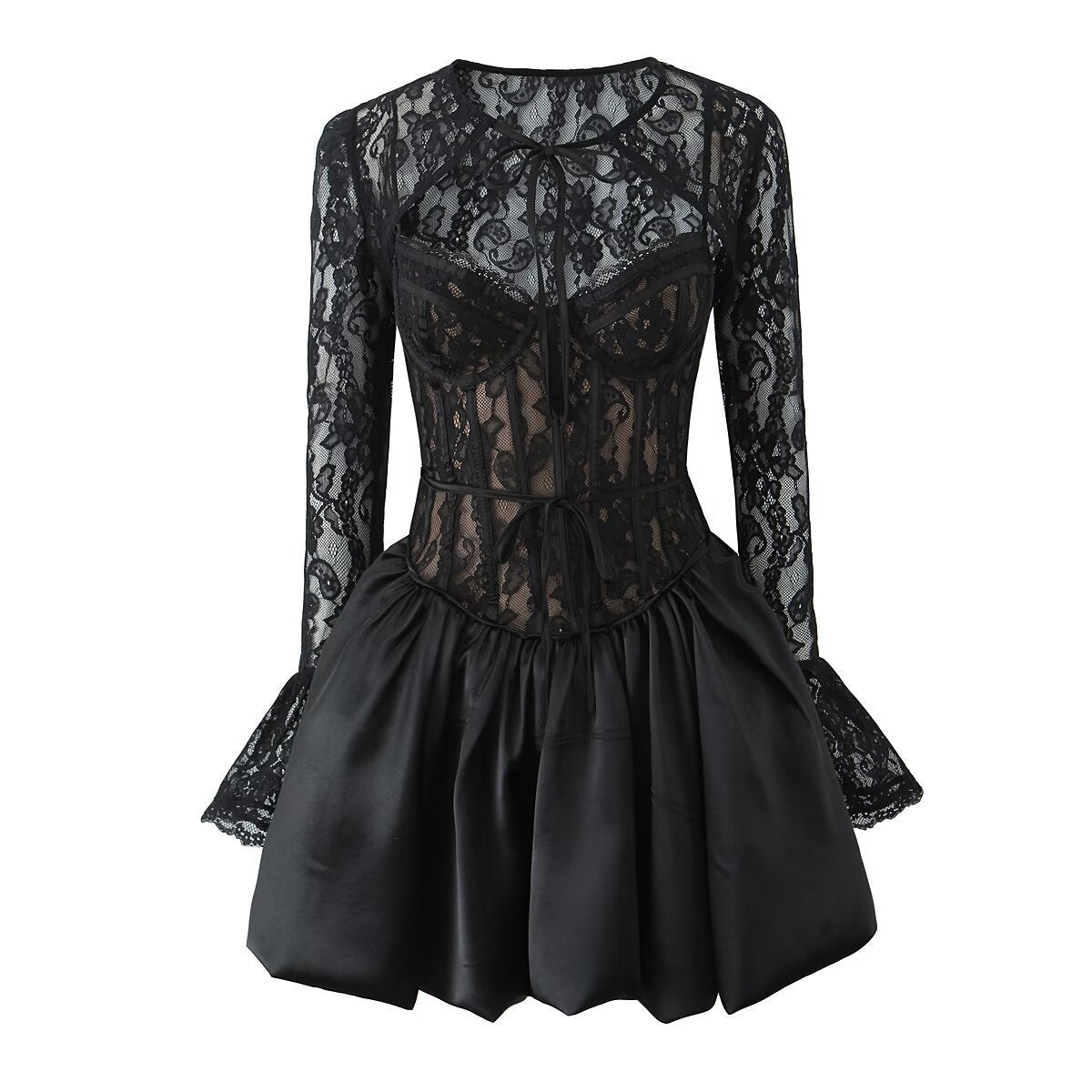 Lace Suspender Skirt Lace Strap Lace Cardigan Three-piece Set