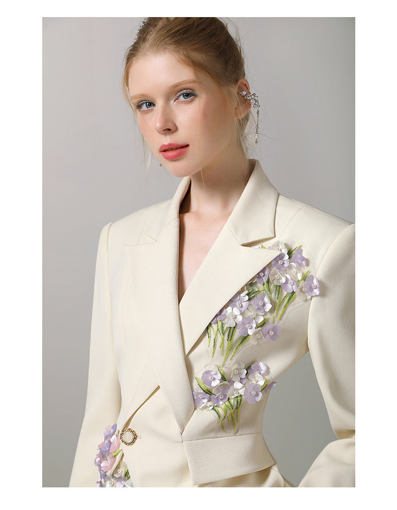 Women's New Three-dimensional Flower Casual Suit