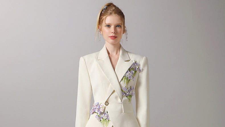 Women's New Three-dimensional Flower Casual Suit