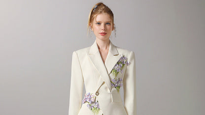 Women's New Three-dimensional Flower Casual Suit