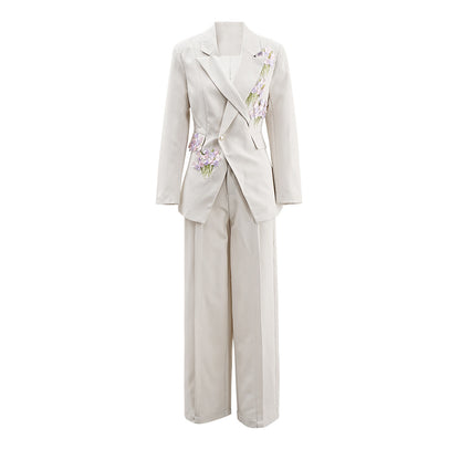 Women's New Three-dimensional Flower Casual Suit