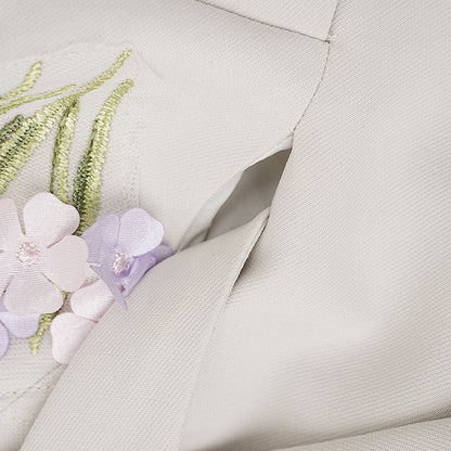 Women's New Three-dimensional Flower Casual Suit